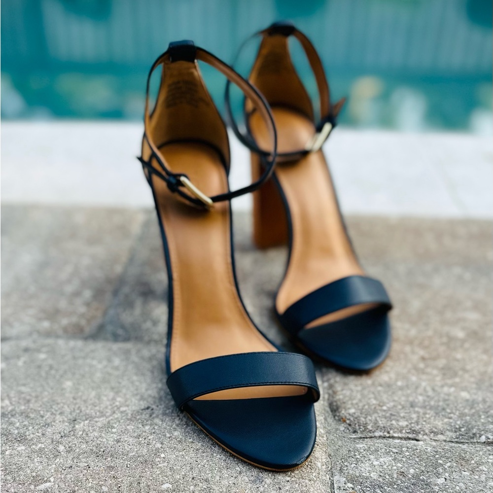J Crew Navy Blue, Ankle Strap Sandal